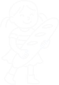 Erster Entwurf der Brotschwester-Illustration